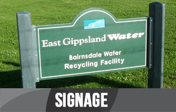 Signage - plastics and rubber products